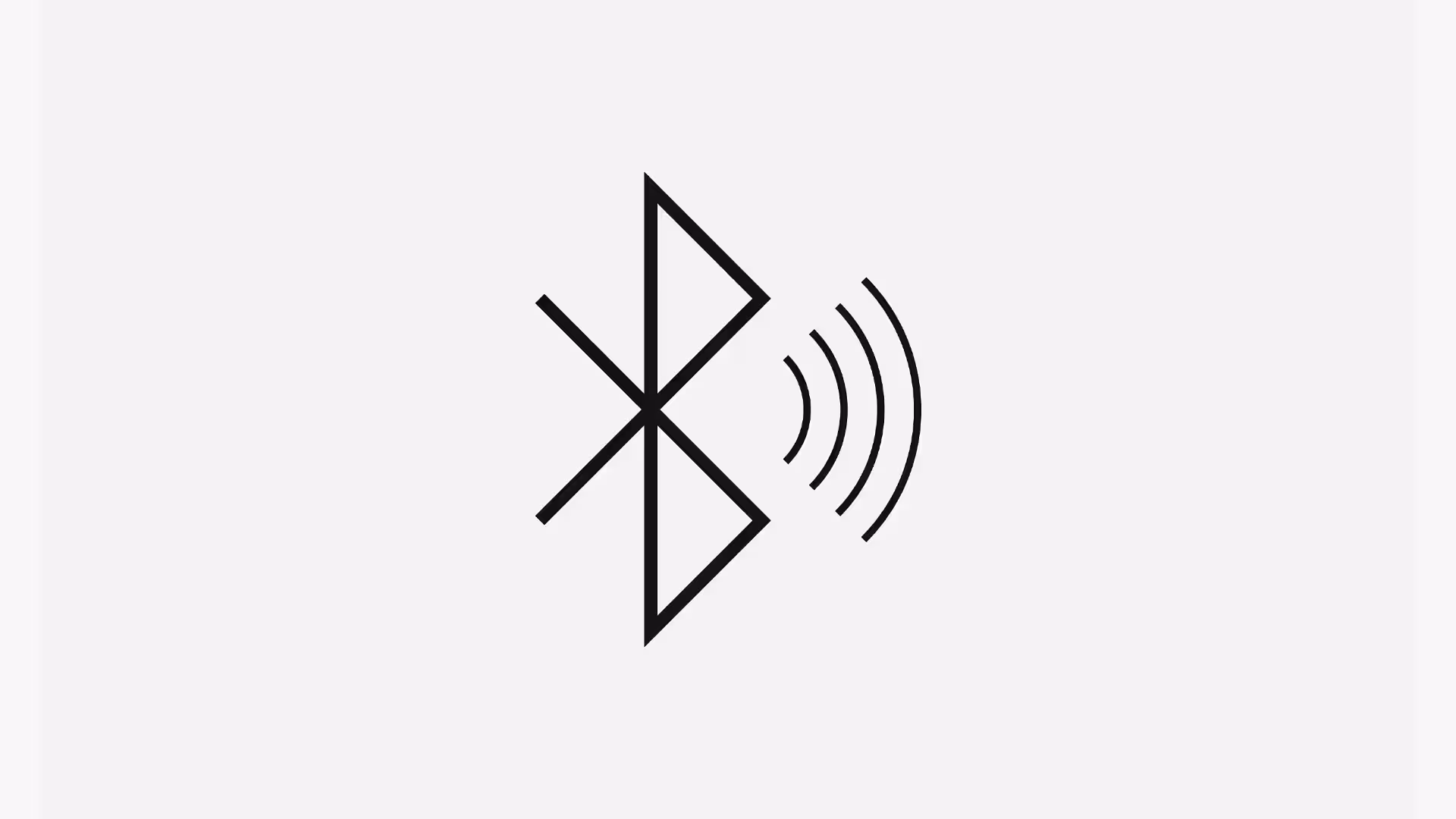 Значок подключения Bluetooth с сигнальными волнами.