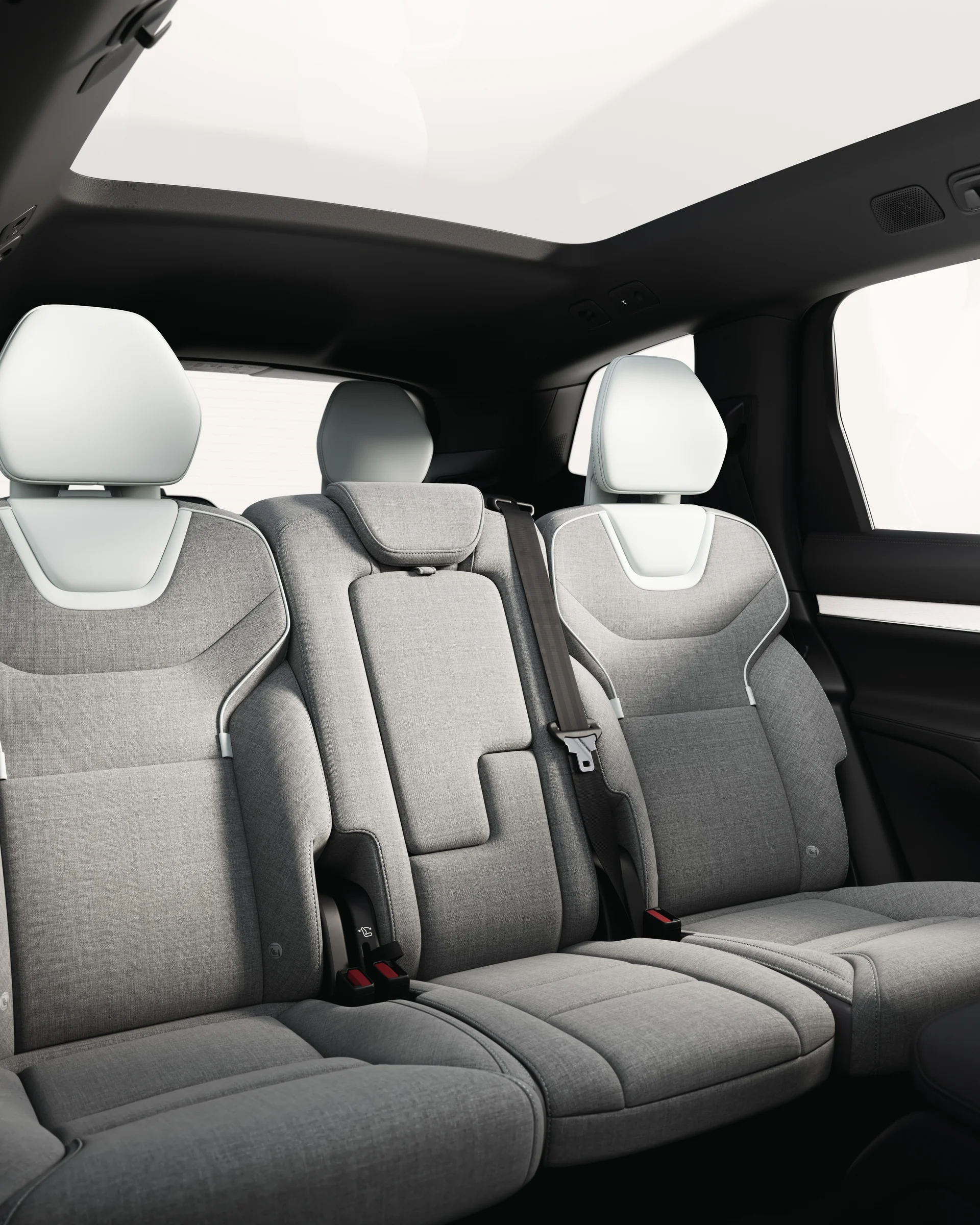 Задние сиденья Volvo EX90, выделение заднего сиденья