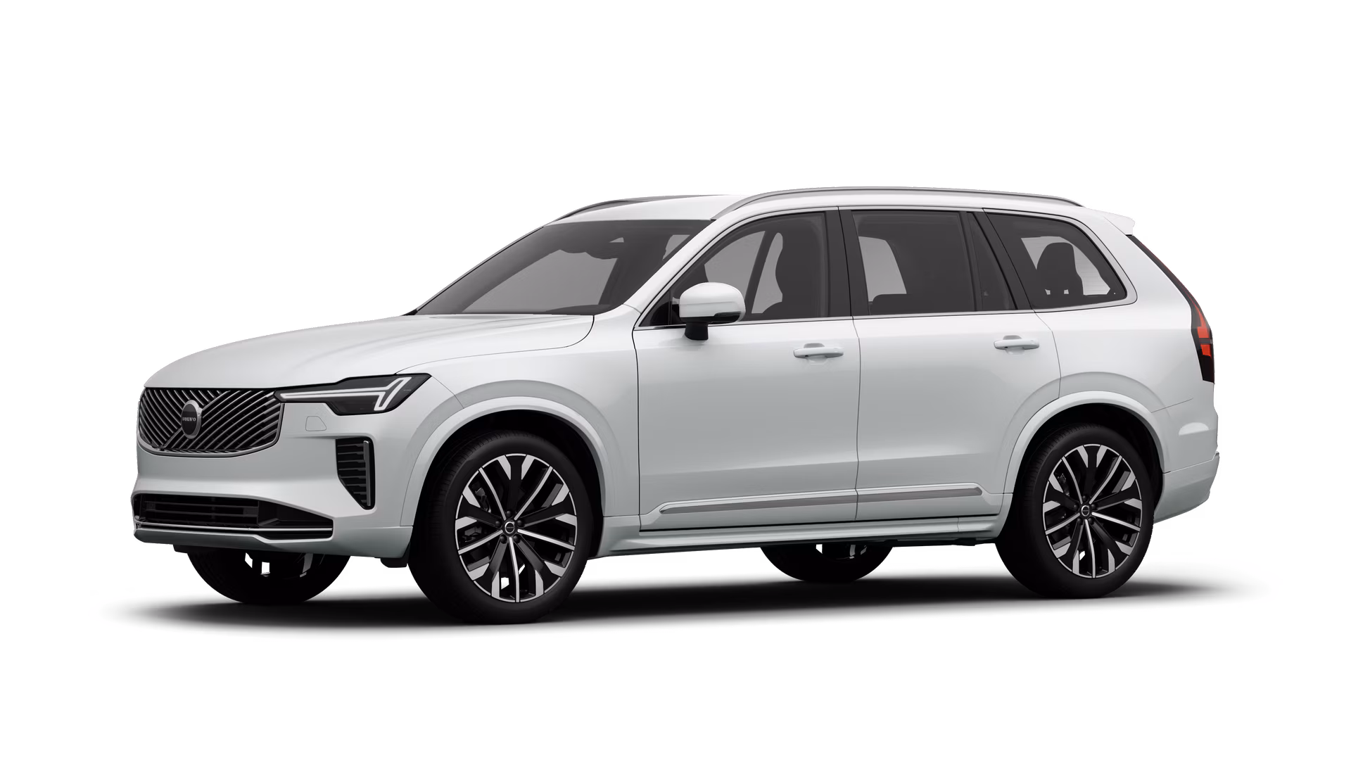 Экстерьер автомобиля Volvo в три четверти, однотонный студийный фон.
