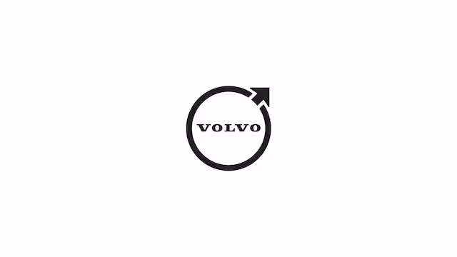 Логотип Volvo со словом «VOLVO» внутри круга и стрелкой, направленной по диагонали вверх вправо.