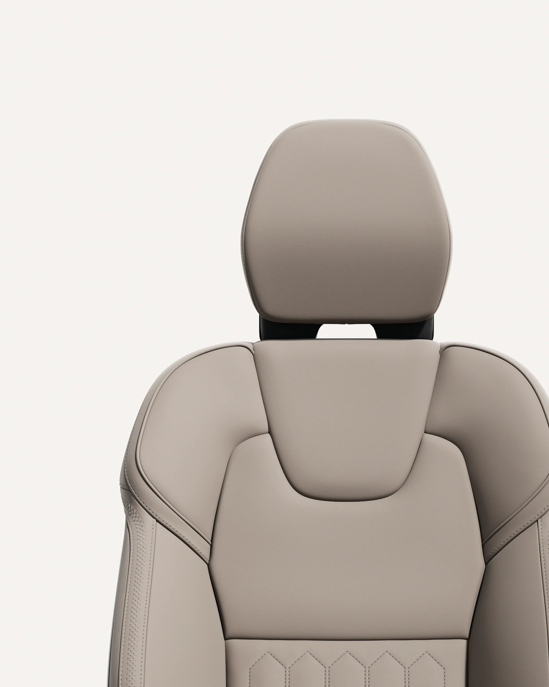 Обивка передних сидений Светло-коричневый крупным планом в Volvo XC90
