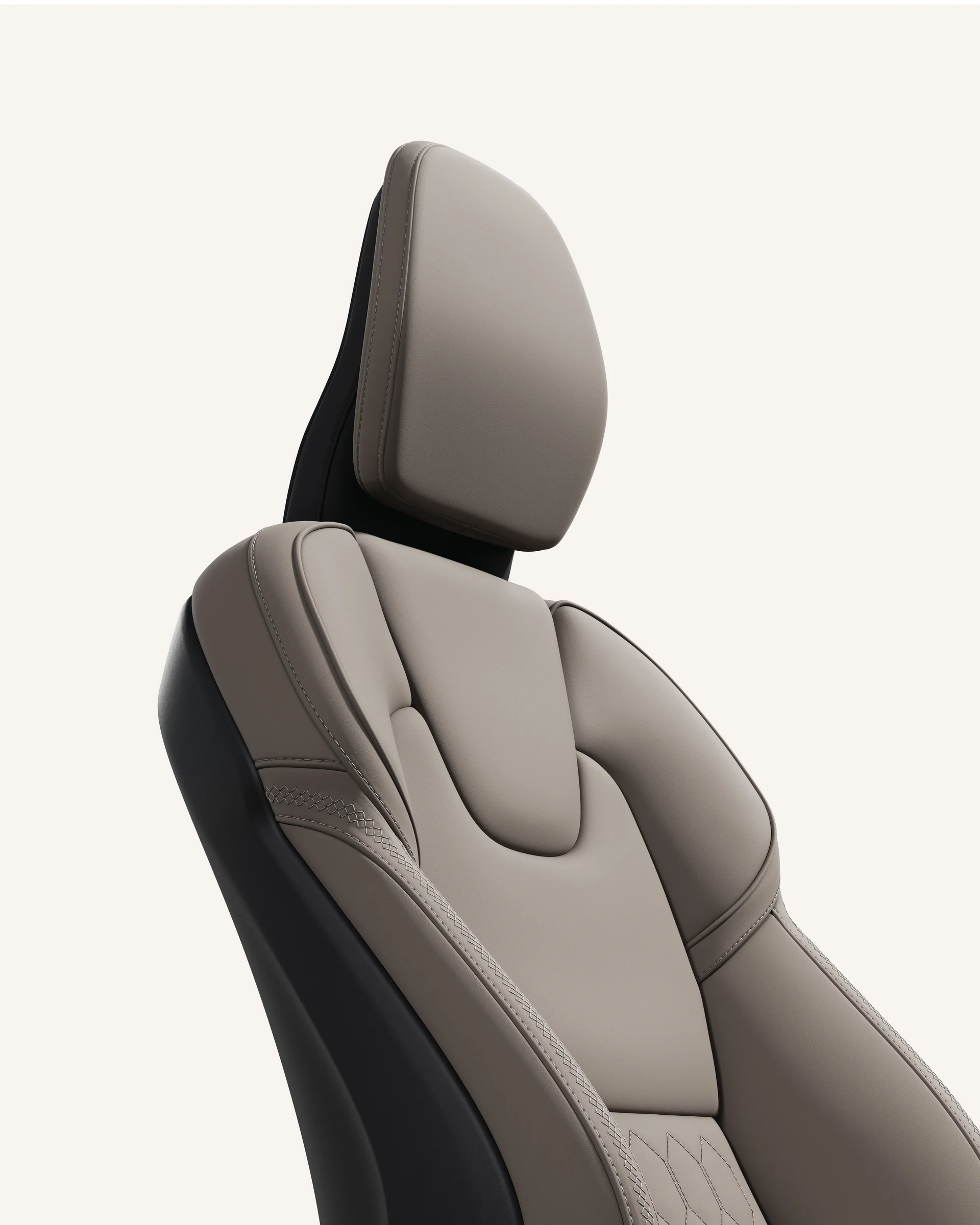 Обивка передних сидений Volvo XC90 крупным планом